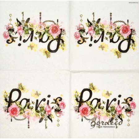 Serwetka decoupage firmy AMBIENTE Paris 33x33cm